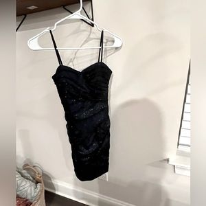 Blue midi dress with sparkles; size S; perfect for NYE! Worn once